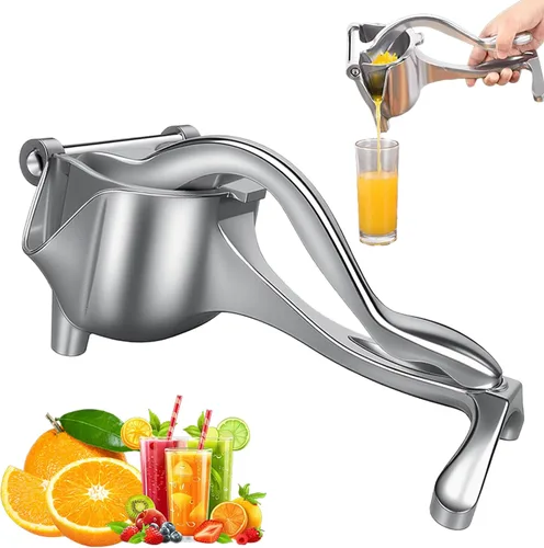 Vista 8 de Exprimidor, Extractor de Jugo de Fruta Fresca de Aleación de Aluminio, Exprimidor de Jugo Manual de Mano, exprimidor manual, Fácil de Limpiar