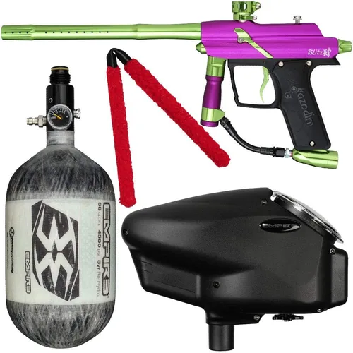 Vista 2 de Action Village Azodin Blitz 4 Kit de pistola de paintball de competición con tanque de aire