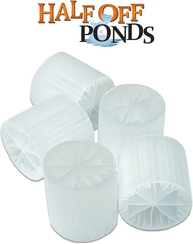 Vista 5 de HALF OFF PONDS Medios fluidizados MBBR 15mm x 15mm (0.6" x 0.6") Bio Filtro, 1 pie cúbico de medios de filtración biológica - HBF-09-1CF