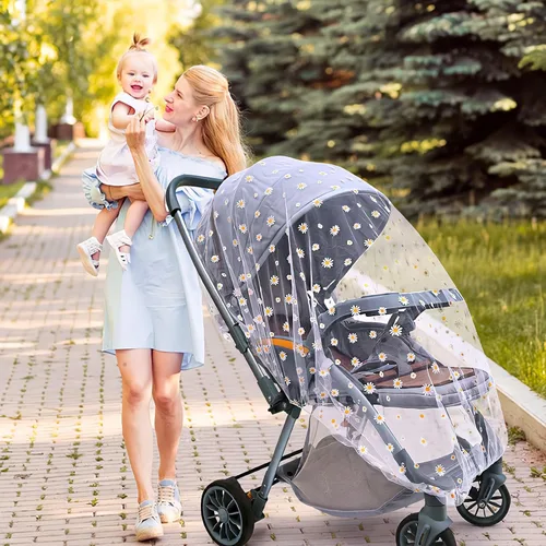 Vista 2 de Mosquitera para cochecito de bebé (paquete de 2) – Protección de malla duradera para moisés, cunas, corrales, Pack N Plays y mini cunas portátiles