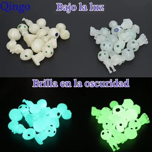 Vista 2 de Accesorios de jardín de hadas, rellenos de huevos de Pascua que brillan en la oscuridad, decoración de extraterrestres en miniatura para micro