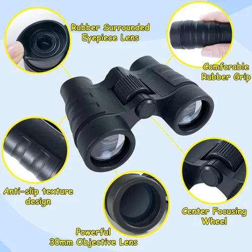 Vista 2 de ESSENSON Binoculares para niños, juguetes de regalo para niños de 3 a 12 años, telescopio para niños y niñas, juguetes al aire libre para deportes