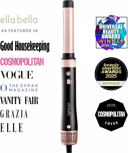 Vista 3 de ELLA BELLA® Estilizador profesional de aire caliente 6 en 1 • Potente juego de secador de pelo y alisador • Estilo sin daños por calor • Secado
