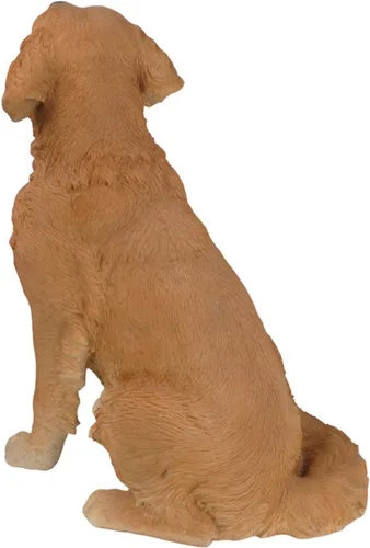 Vista 4 de Hi-Line Gift Ltd Estatua de perro sentado Golden Retriever