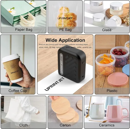 Vista 4 de B10 Mini impresora de inyección de tinta de mano para cualquier superficie, mini impresora de fecha codificador de inyección de tinta para fecha