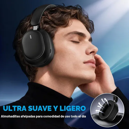 Vista 13 de Auriculares Bluetooth, auriculares con cancelación de ruido inalámbricos Negro