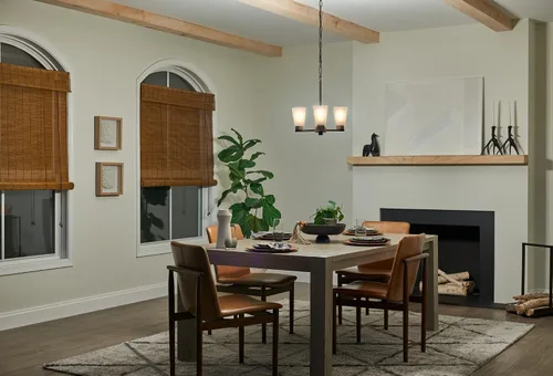 Vista 11 de Kichler Stamos - Candelabro de 3 luces, lámpara de techo moderna para sala de estar, comedor, dormitorio o vestíbulo, en bronce envejecido®