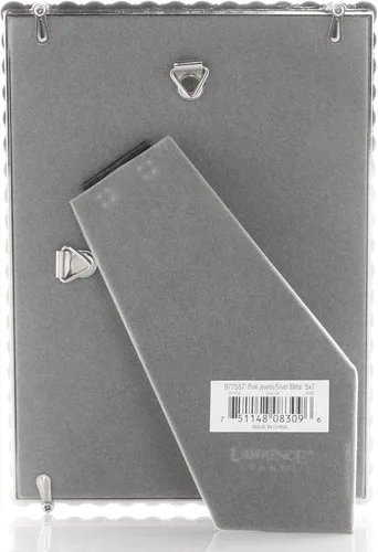 Vista 103 de Marco doble brillante de metal plateado 4x4 - Lila brillante