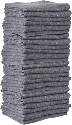 Vista 10 de US Cargo Control Mantas para mudanzas, 80 pulgadas de largo por 72 pulgadas de ancho, hechas con algodón reciclado, mantas de un solo uso