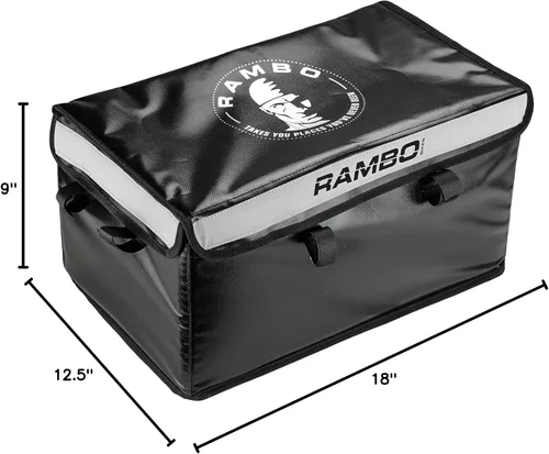 Vista 8 de Rambo Bikes - Bolsa térmica portátil grande, color negro