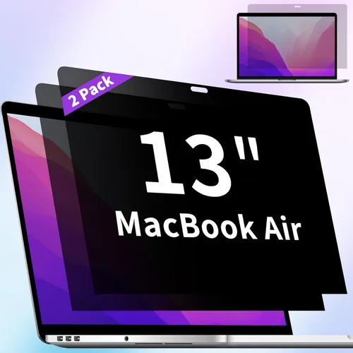 Vista 15 de Paquete de 2 protectores de pantalla de privacidad compatibles con MacBook Pro de 13 pulgadas (2016, 2017, 2018, 2019, 2020, 2021, 2022, M1, M2)