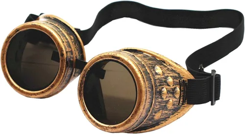 Vista 6 de Nueva venta Vintage Steampunk Gafas Gafas de científico loco para disfraces de Cosplay