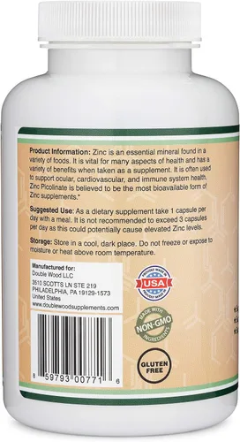 Vista 7 de Double Wood Supplements Paquete de quercetina y zinc: apoya la salud del sistema inmunológico (120 unidades de quercetina y 300 unidades de zinc)
