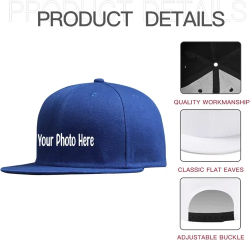 Vista 5 de Miujonvy Gorra de béisbol de diseño unisex Hip Hop con ala plana ajustable para papá