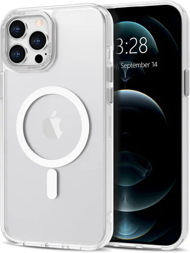 Vista 78 de Anuck - Funda magnética para iPhone 11 compatible con MagSafe, carcasa trasera mate translúcida dura, borde de TPU, delgada, resistente a impactos