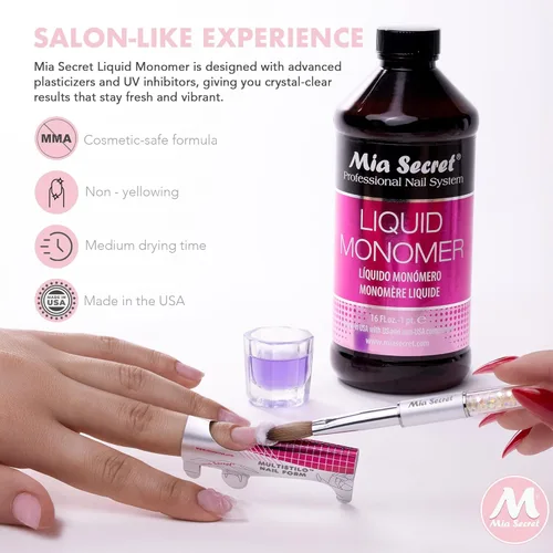 Vista 6 de Mia Secret Liquid Monomer Professional Sistema Acrílico