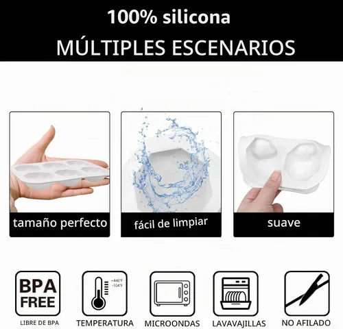 Vista 8 de 2 piezas de moldes de silicona para pastel de bola de diamante, moldes de silicona para hornear pastel de mousse geométrico 3D de media bola, moldes