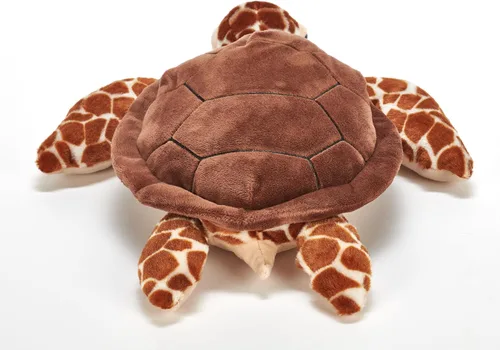 Vista 5 de The Petting Zoo Loggerhead - Peluche de tortuga marina, regalos para niños, animales salvajes del océano Onez, juguete de peluche de tortuga marina