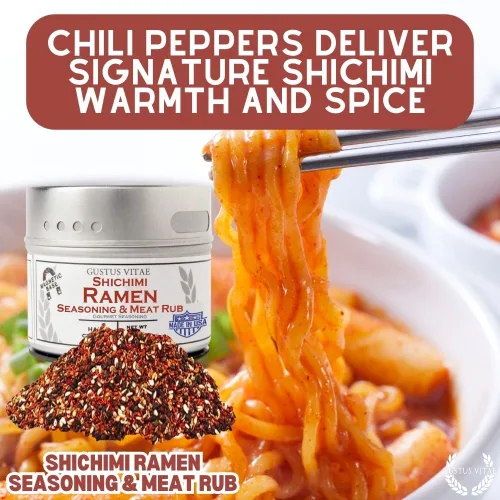Vista 3 de Shichimi Ramen condimento y carne frotado – Mezcla de especias gourmet – Todo natural – Sin OMG – Hecho en Estados Unidos – Hecho a mano – Pequeño