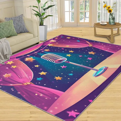 Vista 19 de Alfombra de guitarra, alfombra de 2 x 3 pies para entrada, alfombra de área musical, alfombra lavable de guitarra fresca para dormitorio, alfombra