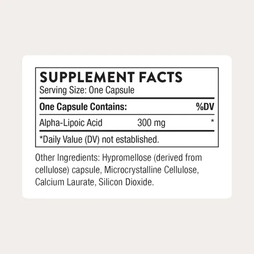 Vista 2 de THORNE - Ácido alfa lipoico - Proporciona apoyo antioxidante - Apoya la desintoxicación hepática y la salud nerviosa, ocular, metabólica y hepática*