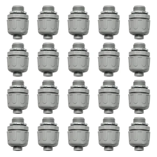 Vista 11 de Conectores de conducto, conector hermético de líquido de 1/2 pulgada NPT no metálico para accesorios de conducto flexibles eléctricos de PVC, 180