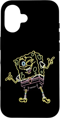 Vista 32 de Spongebob Squarepants Carcasa Neon Line Art para iPhone 17