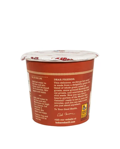 Vista 5 de Bob's Red Mill GF Taza de avena, arce y azúcar morena, taza de 2.15 onzas (paquete de 8), sin gluten, sin OMG, grano entero, Kosher