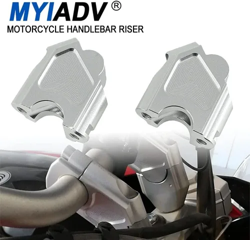 Vista 2 de Para BMW F700GS F 700 GS 2013-2017 F650GS F650 2008-2017 motocicleta manillar elevador barra montaje abrazadera adaptador aleación de aluminio