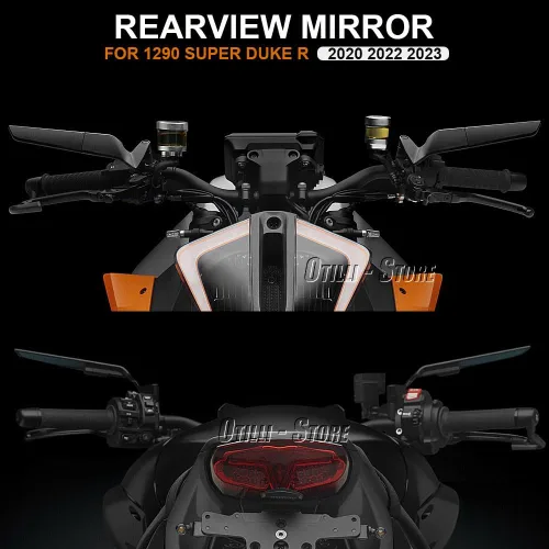 Vista 3 de Espejos retrovisores universales para motocicleta, espejos laterales giratorios para manillar, para Trident 660/Z650/Z900/Z H2 1000/X-ADV