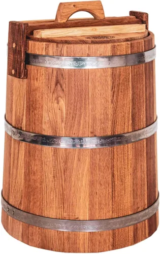 Vista 5 de Cubo de madera para encurtidos y chucrut, vasija de madera para fermentación