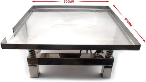 Vista 2 de mini tabla de vibración del acero inoxidable de los 50x50CM, plataforma vibratoria concreta de la vibración del bloque de prueba del bloque