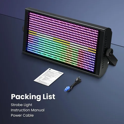Vista 9 de Betopper LF4808 Luces de efecto estroboscópico de matriz de 260 W, luces estroboscópicas de lavado y cegadoras, mapeo de píxeles y efectos