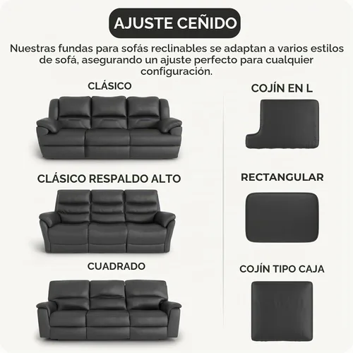 Vista 6 de PAULATO BY GA.I.CO. Funda reclinable – Funda de ajuste suave – Protector elástico de muebles reclinables de 1 pieza – Tela de terciopelo lavable a