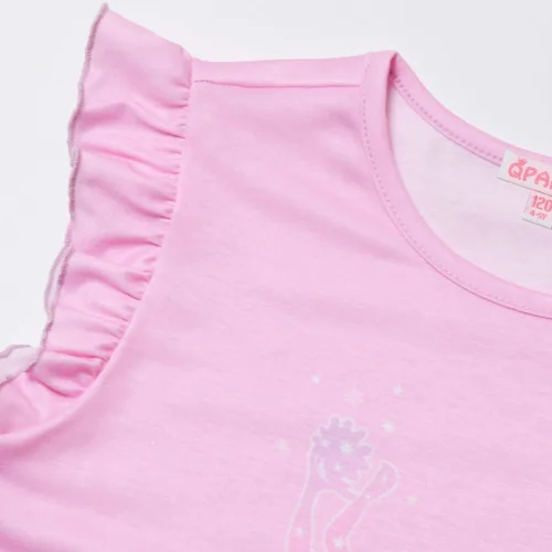 Vista 3 de QPANCY Pijamas a juego para niñas y muñecas, conjuntos de pijama de unicornio para verano, ropa de dormir de algodón