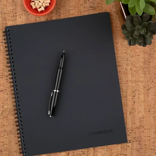 Vista 7 de Cambridge Cuaderno de negocios limitado, papel reglado legal, 6-3/4" x 9-1/2", 80 hojas, cubierta flexible suave al tacto, encuadernado con alambre