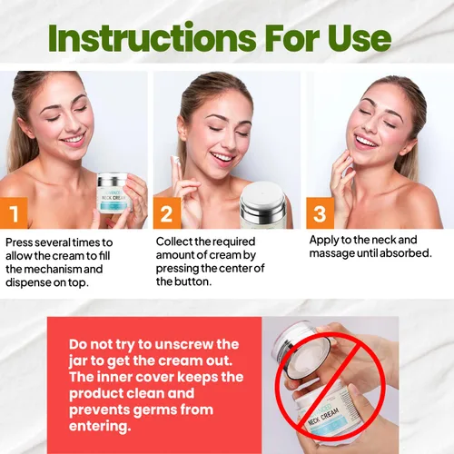 Vista 8 de Crema para el cuello para tensar reafirmante: crema de estiramiento facial instantáneo - Crema antiarrugas con retinol colágeno y ácido hialurónico