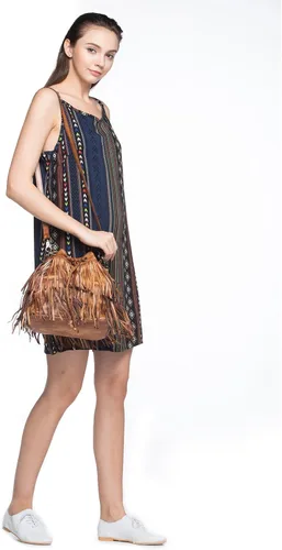 Vista 8 de ZLYC - Bolso de piel para mujer, diseño boho
