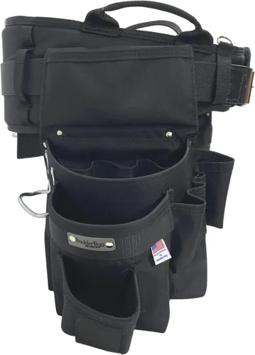 Vista 4 de BOULDER BAG Professional Pro Framer MAX Combo con cómodo cinturón de herramientas de soporte de espalda, hebilla de cinturón de cuero, resistente