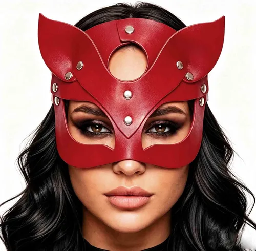 Vista 10 de CLOACE Máscaras de cuero negro máscara de gato máscara PU cubierta de ojos disfraz de Halloween accesorio de ojo