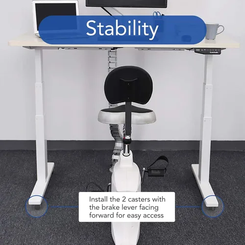 Vista 4 de FlexiSpot Juego de 4 ruedas de patas de escritorio ajustables en altura
