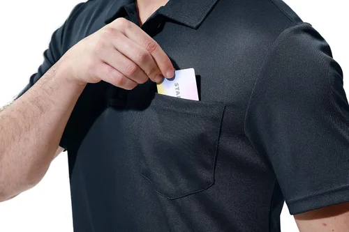 Vista 5 de YSENTO Camisas polo para hombre ajuste seco manga corta cuello y bolsillo para golf