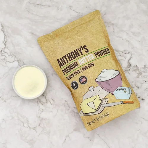 Vista 5 de Anthony's Mantequilla en polvo premium, 1 lb, sin gluten, sin OMG, hecha en EE. UU., apta para dietas keto, libre de hormonas