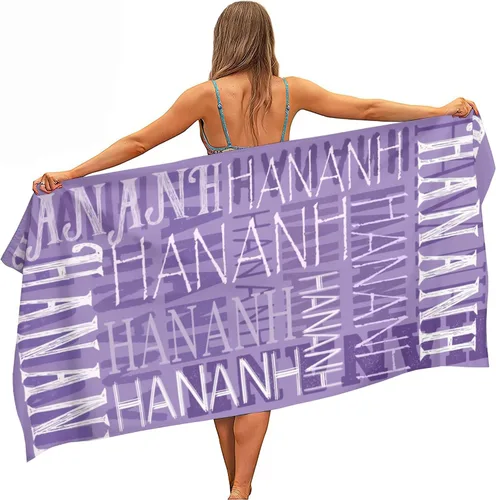 Vista 22 de Toalla de playa con nombre personalizado para adultos, niños, toalla de playa súper suave de secado rápido para niñas y niños, toalla de playa