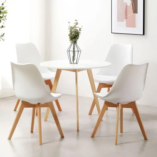 Vista 5 de Sillas de comedor modernas, silla lateral tapizada para el hogar, silla auxiliar para sala de conferencias, silla de comedor, silla de comedor sin