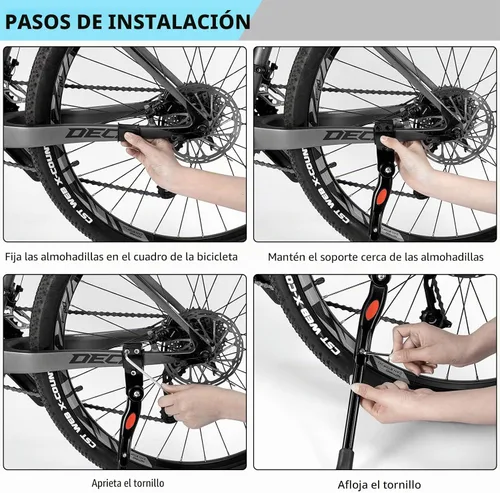 Vista 5 de ROCKBROS Soporte de bicicleta ajustable para bicicleta de 22 a 28 pulgadas Adjustable Length, Aluminum Alloy Material,Non-Slip