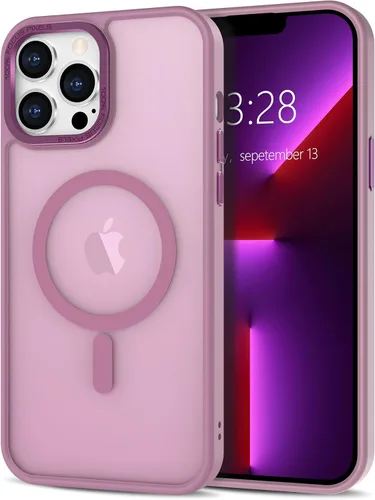 Vista 233 de Anuck - Funda magnética para iPhone 11 compatible con MagSafe, carcasa trasera mate translúcida dura, borde de TPU, delgada, resistente a impactos
