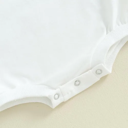 Vista 103 de SOLILOQUY Traje de manga larga con cuello redondo para el primer día de San Valentín para bebé niño y niña, mameluco de corazón de amor