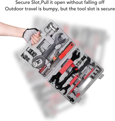 Vista 6 de 45 Piece Multi Functional Bike Repair Tool Kit with Storage Case - Essential Maintenance Tools for Road and Mountain Bikers