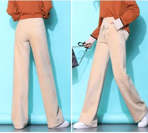 Vista 2 de Hixiaohe - Pantalones de pana para mujer